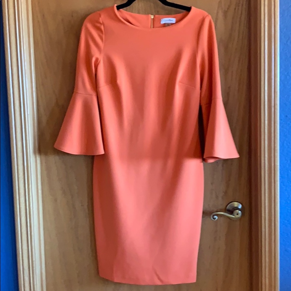 Calvin Klein Orange Sheath Dress